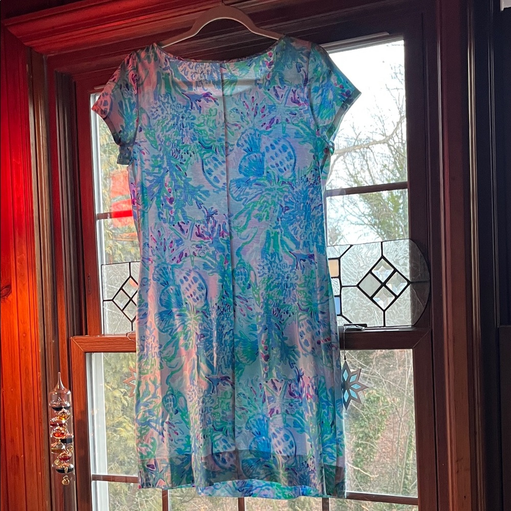 Colorful Floral Short Sleeve Dress - Picture 2 of 4